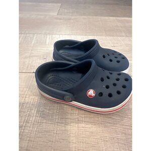 Crocs Kids Navy & Red Classic Clogs With Ventilated Design Child 7